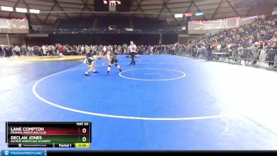 98 lbs Quarterfinal - Lane Compton, Piranha Wrestling Club vs Declan Jones, Ascend Wrestling Academy