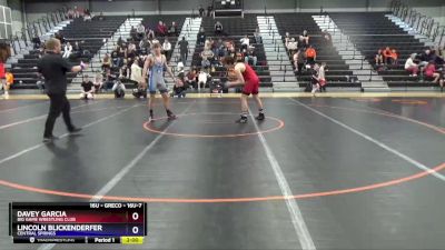 16U-7 lbs Round 1 - Davey Garcia, Big Game Wrestling Club vs Lincoln Blickenderfer, Central Springs