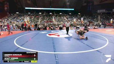 4A-126 lbs Quarterfinal - Andrew Gonzales, Central vs Wyatt Horner, Natrona County