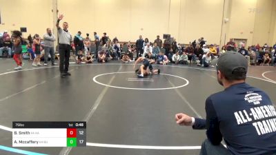 75 lbs Rr Rnd 1 - Billy Smith, All American K-4 vs Aedan Mccaffery, Buffalo Valley K-4