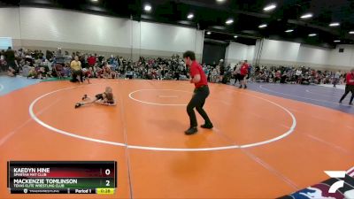 51-52 lbs Round 1 - Mackenzie Tomlinson, Texas Elite Wrestling Club vs Kaedyn Hine, Spartan Mat Club