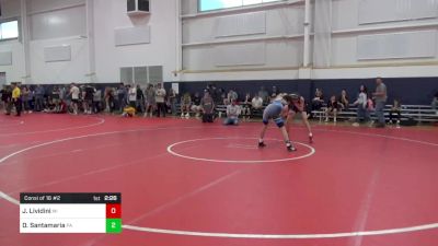 108-C lbs Consi Of 16 #2 - Justin Lividini, MI vs Dakota Santamaria, PA