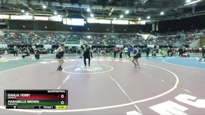 114 lbs Quarterfinal - Dahlia Yerby, Emmett vs Marabelle Brown, Wasatch