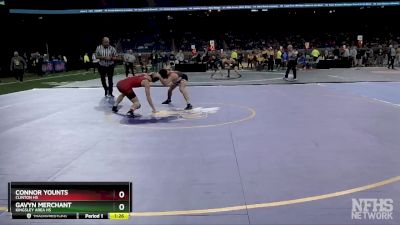 D3-132 lbs Semifinal - Connor Younts, Clinton HS vs Gavyn Merchant, Kingsley Area HS