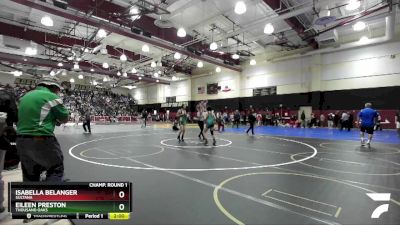 125 lbs Champ. Round 1 - Eileen Preston, Thousand Oaks vs Isabella Belanger, Sultana