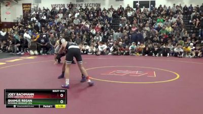 106 lbs 1st Place Match - Joey Bachmann, Faith Christian Academy vs Shamus Regan, Wyoming Seminary (PA)