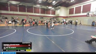 75 lbs Quarterfinal - Maisen Cedarstrom, West Jordan vs Blake Blackett, JWC