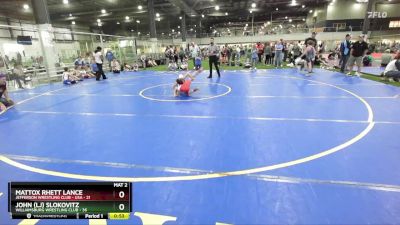 75 lbs Champ. Round 2 - Mattox Rhett Lance, Jefferson Wrestling Club - USA vs John (lj) Slokovitz, Williamsburg Wrestling Club