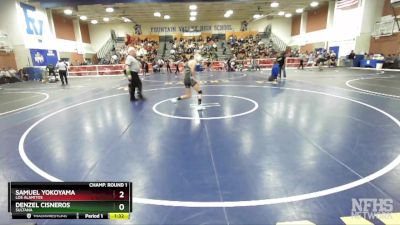 126 lbs Champ. Round 1 - Denzel Cisneros, Sultana vs Samuel Yokoyama, Los Alamitos