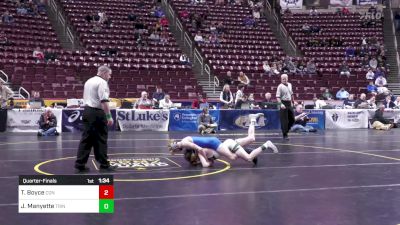 107 lbs Quarterfinal - Thomas Boyce, Conwell-Egan vs Jordan Manyette, Trinity (3)