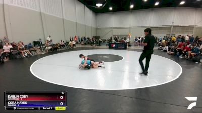 97 lbs Round 2 (6 Team) - Daelin Cody, Wisconsin vs Cora Hayes, Florida