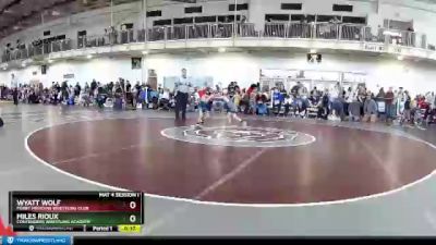 45 lbs Cons. Round 3 - Wyatt Wolf, Perry Meridian Wrestling Club vs Miles Rioux, Contenders Wrestling Academy