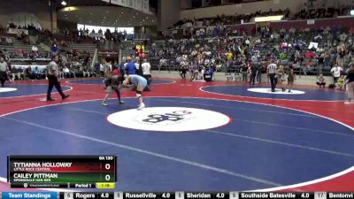 6A 130 lbs Quarterfinal - Tytianna Holloway, Little Rock Central vs Cailey Pittman, Springdale Har-Ber