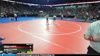 Girls 152 lbs Champ. Round 1 - Miriam Alberts, Lena Girls vs Isabelle Olesen, Oak Creek Girls