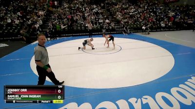 120 lbs Quarterfinal - Johnny Orr, Alta vs Samuel John Ingram, Woods Cross