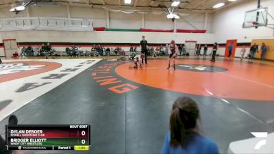 102-107 lbs Cons. Semi - Dylan DeBoer, Powell Wrestling Club vs Bridger Elliott, Windy City Wrestlers