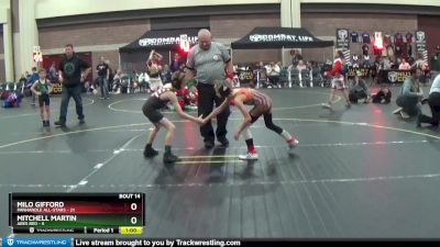 70 lbs Round 5 (6 Team) - Mitchell Martin, Ares Red vs Milo Gifford, Panhandle All-Stars