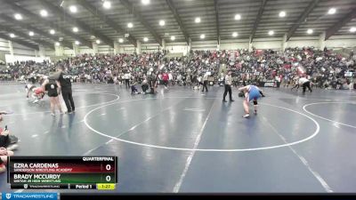 160 lbs Quarterfinal - Ezra Cardenas, Sanderson Wrestling Academy vs Brady McCurdy, Uintah Jr High Wrestling