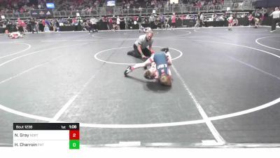 72 lbs Quarterfinal - Nolan Gray, North Desoto Wrestling Academy vs Harley Charroin, Florida National Team