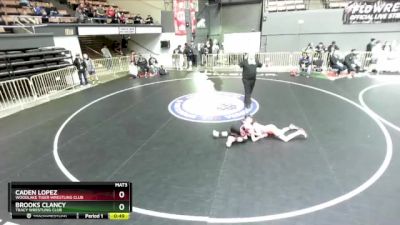 87 lbs Cons. Round 3 - Caden Lopez, Woodlake Tiger Wrestling Club vs Brooks Clancy, Tracy Wrestling Club