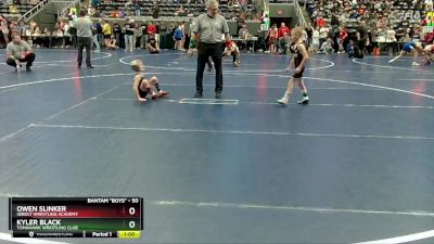 50 lbs Quarterfinal - Kyler Black, Tomahawk Wrestling Club vs Owen Slinker, Sebolt Wrestling Academy