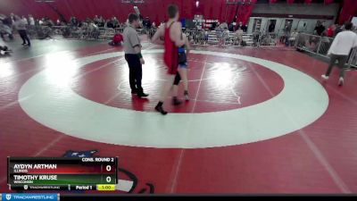 144 lbs Cons. Round 2 - Aydyn Artman, Illinois vs Timothy Kruse, Wisconsin