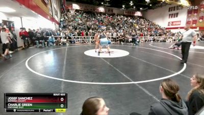 285 lbs Semifinal - Charlie Green, Cheyenne East vs Josef Sanchez, Natrona County