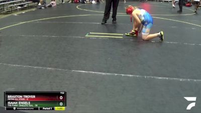 112 lbs Round 5 (6 Team) - Isaiah Engels, The Funky Singlets Teal vs Braxton Troyer, Metro All Stars