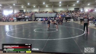 Girls 120 lbs Cons. Semi - Ava Johnson, Clarksville (Girls) vs Johanna Pantojas, Riverdale (Girls)