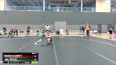 72 lbs Round 2 (10 Team) - Abel Bentley, Virginia Team Predator vs Maddox Plambeck, Terps East Coast Elite