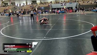 105 lbs Cons. Semi - Mason Crane, Halls Wrestling vs Joseph Kennedy, Rabbit Wrestling Club