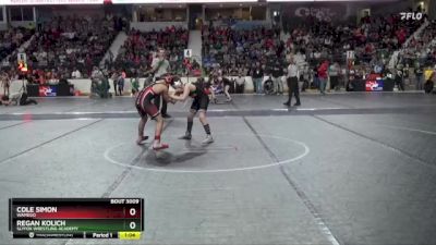 100 lbs Champ. Round 1 - Cole Simon, Wamego vs Regan Kolich, SlyFox Wrestling Academy