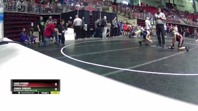 105 lbs Cons. Round 3 - Owen Driggs, Bennington Wrestling Club vs Jake Myers, Anselmo-Merna