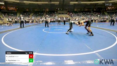 120 lbs Final - Hayden Justice, Wagoner Takedown Club vs Kingston Applebee, Scrap Yard Training