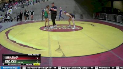 143 lbs Cons. Round 2 - Brisa Salas, Umpqua Community College vs Hanna Gillas, Linfield University