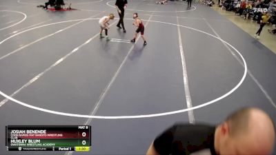 Cons. Round 2 - Huxley Blum, Owatonna Wrestling Academy vs Josiah Benende, Coon Rapids Mat Bandits Wrestling Club