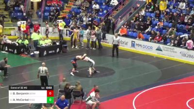 212 lbs Consi Of 32 #2 - Brayden Benjamin, Berwick vs Austin McCorkel, Middletown