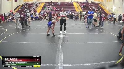 82 lbs Round 3 - Cain Curtiss, Eastside Youth Wrestling vs Nicholas Nordstrom, Cane Bay Cobras