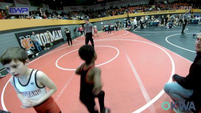 61 lbs Quarterfinal - Keaton Dube, Mustang Bronco Wrestling Club vs Lamario Ramsey, Del City Little League