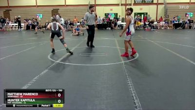 110 lbs Round 3 - Hunter Kapitula, May Assassins vs Matthew Marenco, Warhawks