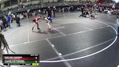 82 lbs Cons. Round 4 - Maddie Matthiessen, Hawks Wrestling Club (Lincoln) vs Raelynn Manning, Lincoln Girls Wrestling