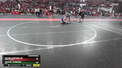 130 lbs Quarterfinal - Samuel Dunigan, LAW vs Jacob Lootans Jr., Crass Trained