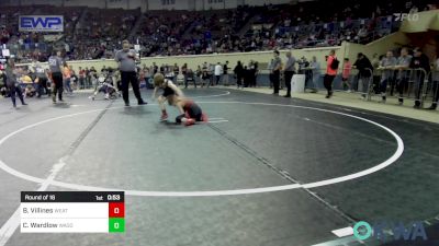 55 lbs Round Of 16 - Brock Villines, Weatherford Youth Wrestling vs Clayton Wardlow, Wagoner Heat