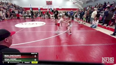 58-61 lbs Round 1 - Beau Zweygardt, Eaton Reds Wrestling Club vs Noah Gomez, Junior Bulldogs Wrestling