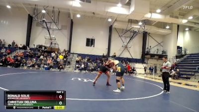 197 lbs Quarterfinal - Ronald Solis, Rochester University vs Christian DeLuna, Siena Heights University