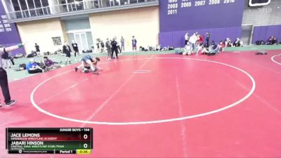 144 lbs Cons. Round 5 - Jace Lemons, Sanderson Wrestling Academy vs Jabari Hinson, Central Iowa Wrestling Club /Team Intensity