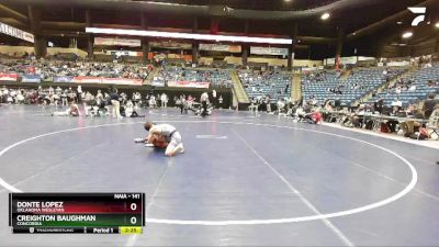 141 lbs Cons. Round 1 - Donte Lopez, Oklahoma Wesleyan vs Creighton Baughman, Concordia