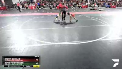 63 lbs Cons. Round 3 - Bowdy Bontreger, Lancaster Wrestling Club vs Calvin Zuehlke, Rio Vikings Youth Wrestling