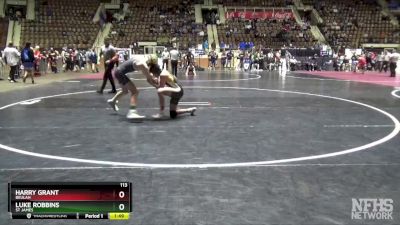 113 lbs Semifinal - Luke Robbins, St James vs Harry Grant, Beulah