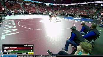 D2-150 lbs Cons. Round 1 - Nolan Thomley, Prescott vs Jacob Durocher, Wrightstown